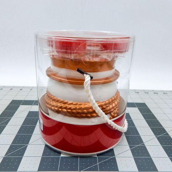 Yankee Candle Luminary Snowman Gold Trim Tea Light Sparkling Cinnamon Scent - Picture 4 of 7